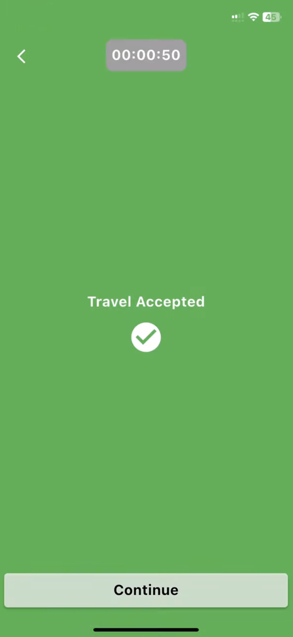 Trip accepted
